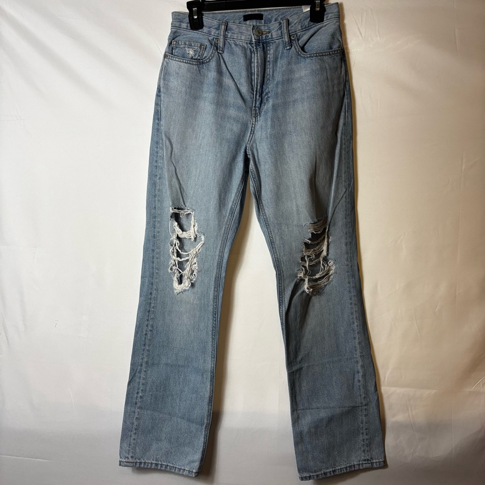 Women's Uniqlo Jeans Size 11 Blue Distressed